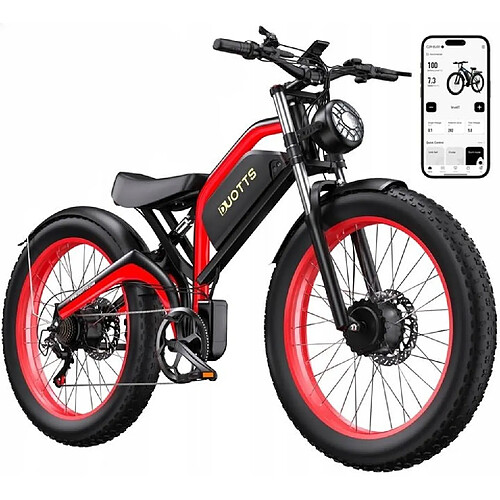 Vélo Électrique - DUOTTS N26 - 1500W - Batterie Samsung 48V 20Ah - Autonomie 120 km