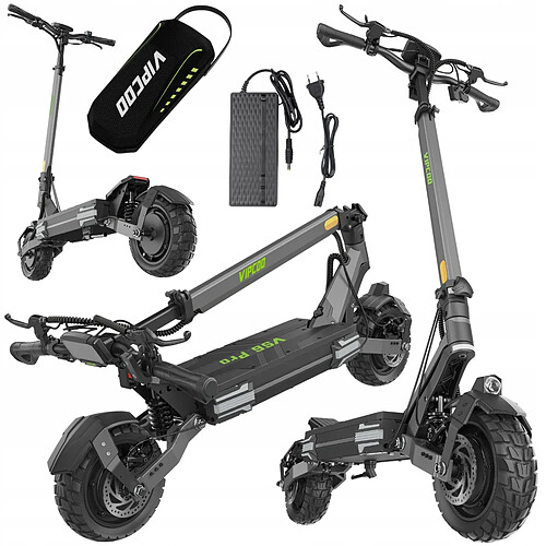 Trottinette Electrique VIPCOO VS6 PRO Double Moteur 2400W,Batterie 48V20.8Ah,Autonomie 90k