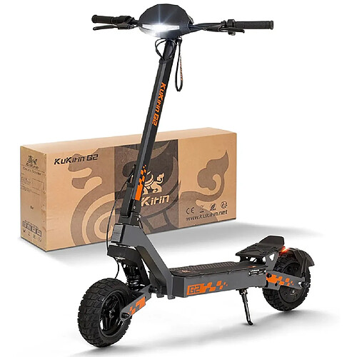 Trottinette électrique Adulte Kukirin G2 10" Vitesse Maxi 45Km/h Portée Max 55Km Noir