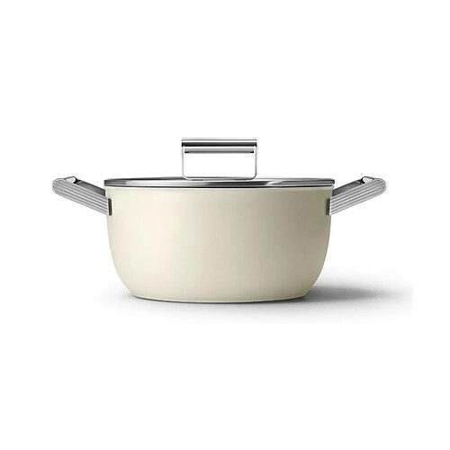 Faitout crème mat 24cm + couvercle - CSF2412CRM - SMEG