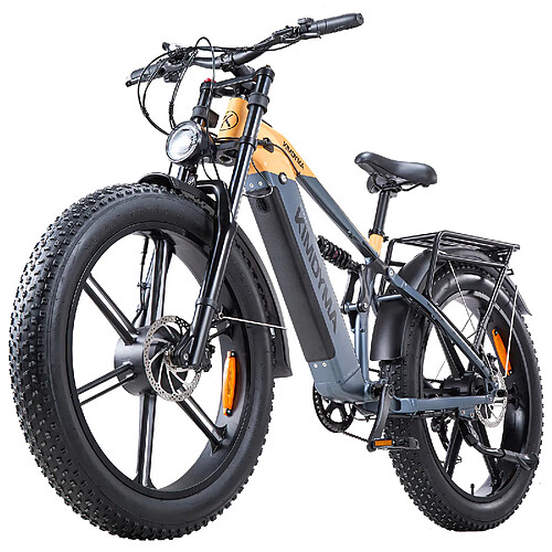 Vélo électrique KIMDYMA K03 Moteur 1000Wx2 26"x4.0" 48V 20AH jaune