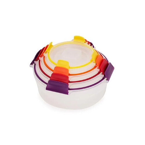Nest Lock Joseph Joseph set 4 pièces multicolores, contenants ronds hermétiques.