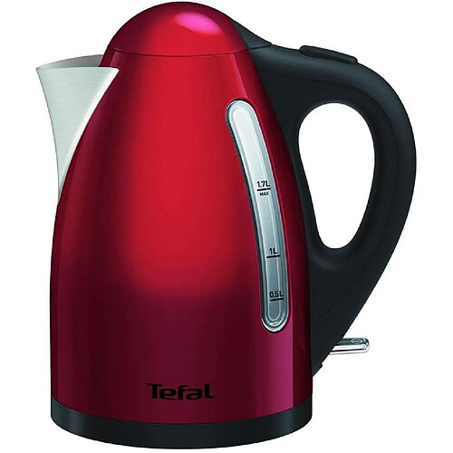 Tefal Bouilloire électrique 1,7 L rouge sans fil avec arrêt automatique