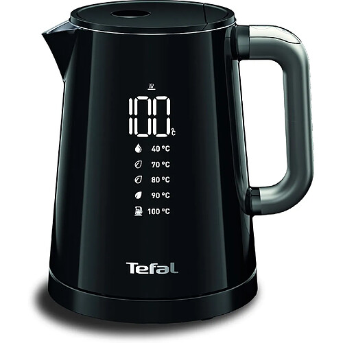 Tefal Bouilloire électrique 1 L noire inox avec affichage digital