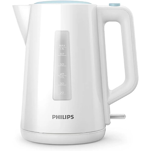 Philips Bouilloire électrique 1,7 L blanche rapide et sûre