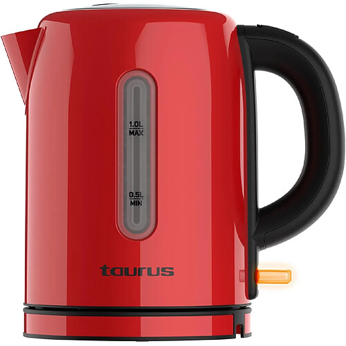 Taurus Bouilloire inox 1 L rouge – 2400 W, arrêt automatique