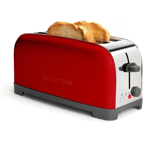Taurus Grille-pain Vintage Rouge 1400W 2 Fentes Longues