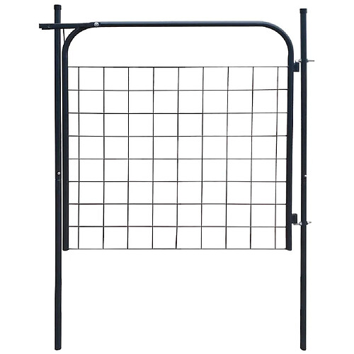 vidaXL Portail de jardin 100x100 cm Anthracite