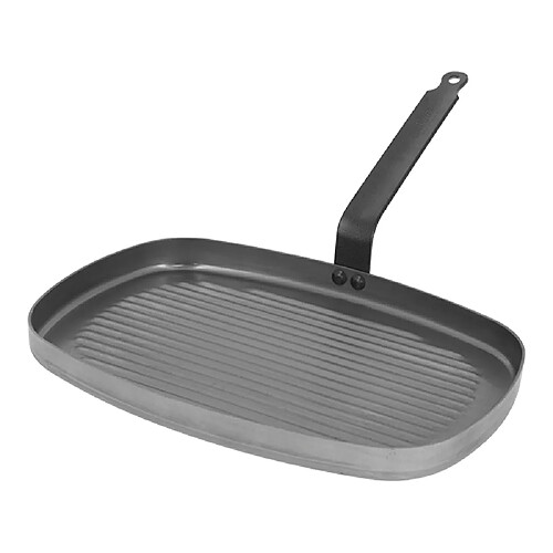Materiel Chr Pro Poêle à Griller Tôle Acier Rectangulaire 38X26 cm - Emga