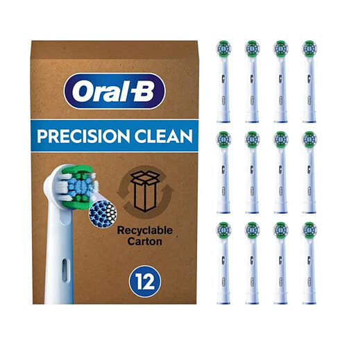 Têtes de Brosses à Dents Oral-B Precision Clean (12 Unités)