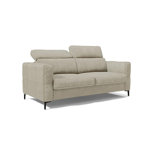 Divani.store Gardenia Canapé lit avec têtières réglables 178 cm (mat. 120x197) Crème