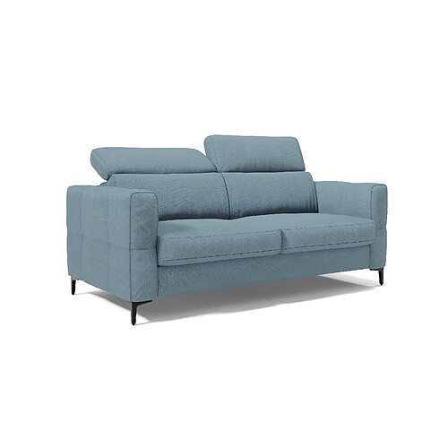 Divani.store Gardenia Canapé lit avec têtières réglables 178 cm (mat. 120x197) Bleu