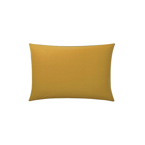 A demain Taie d'oreiller en Bambou - 50 x 70 cm - Gris Carbone/Jaune Moutarde