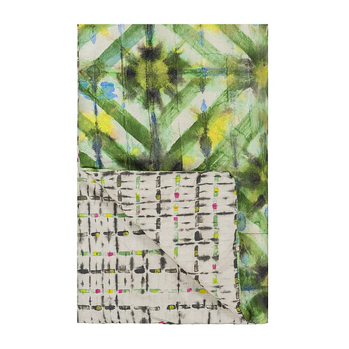 Designers Guild Courtepointe imprimée en gabardine de coton, PARQUET BATIK FOREST