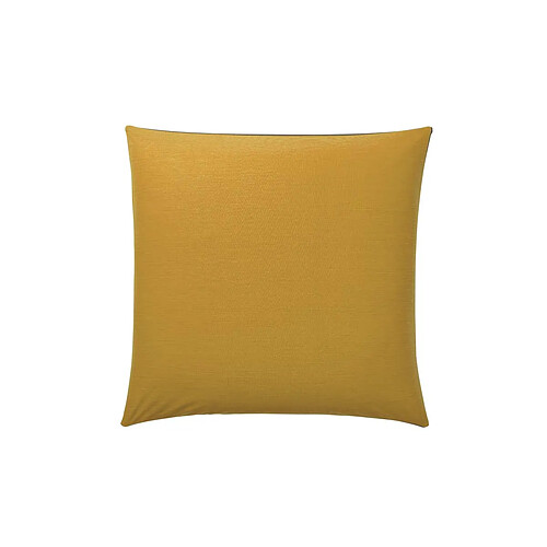 A demain Taie d'oreiller en Bambou - 63 x 63 cm - Gris Carbone/Jaune Moutarde