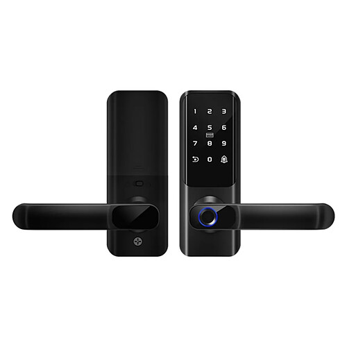INF Serrure de porte intelligente avec poignée : Empreinte digitale, mot de passe, clé et déve