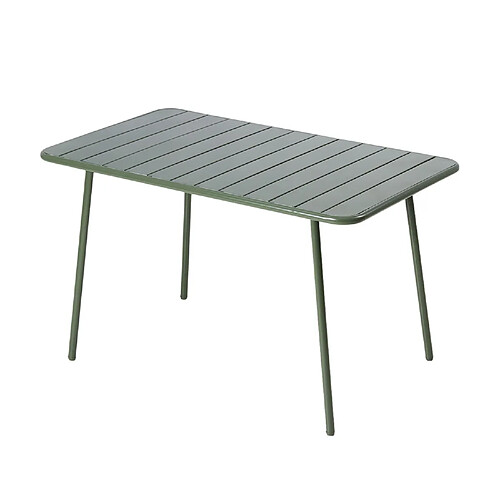 Concept Usine Table de jardin 4 à 6 places 120cm vert BERGAME