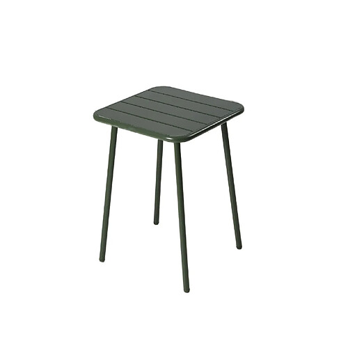 Concept Usine Table carrée 2 places 50x50cm vert BERGAME