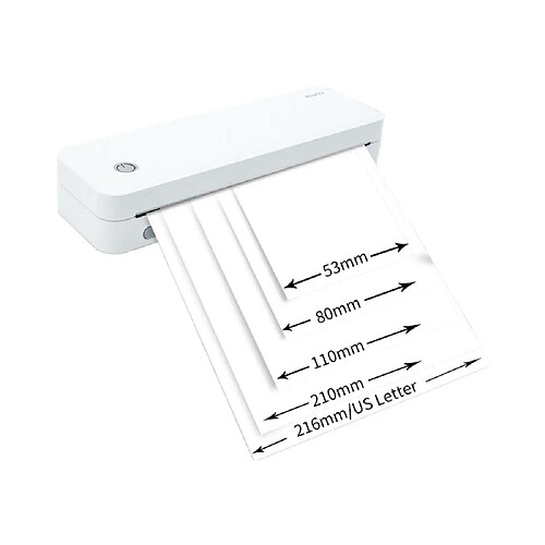 INF Mini imprimante thermique portable A4 - Connectivité Bluetooth sans fil