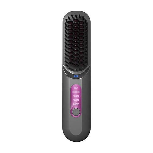 INF Brosse Lissante Ionique Sans Fil Portable pour la Maison Grey