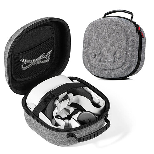 INF Étui de Transport Meta Quest 3 - Compatible avec Meta Quest 3S/3/2 & Vision Pro - Gris