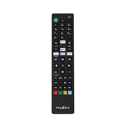 Nedis Télécommande de Remplacement Préprogrammée pour TV Sony avec Streaming Noir