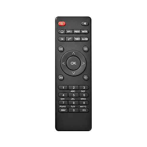 Nedis Télécommande de Remplacement Radio Internet IR RDIN3000/4000/5000/5005 Noir