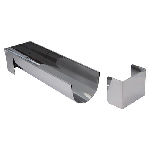 Gouttière à bûche inox ronde 8x30cm - 3206.30 - DE BUYER