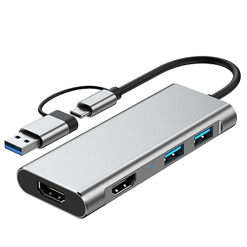 INF Station d'accueil USB 3.0 et Type-C vers double HDMI 1080P