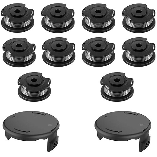 INF Bobine de fil de rechange et ensemble de couvercle pour coupe-bordures Bosch 10 bobines