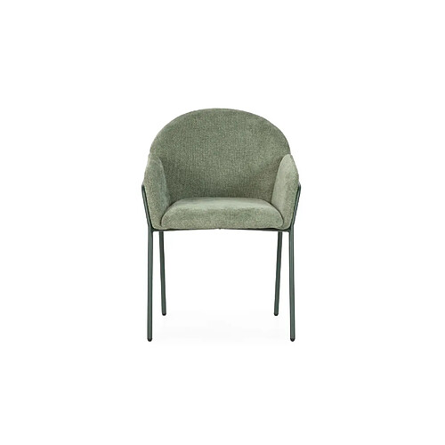 Casanova Lot de 2 chaises tissu Vert