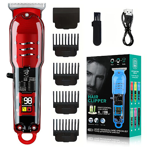 INF Tondeuse à cheveux professionnelle avec écran LED Red
