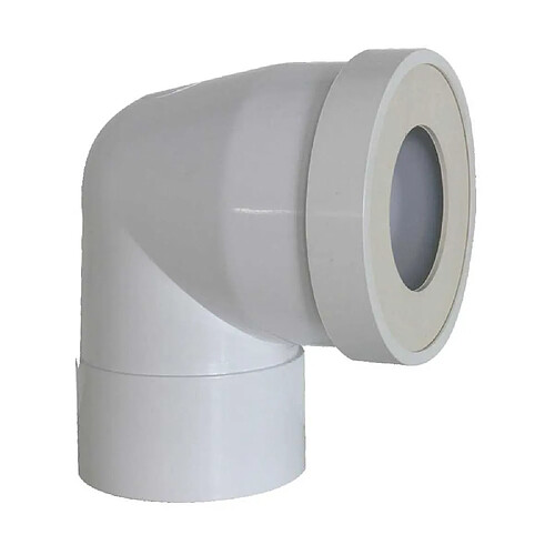 Regiplast Coude court femelle PVC - 100 x 125 mm - Blanc