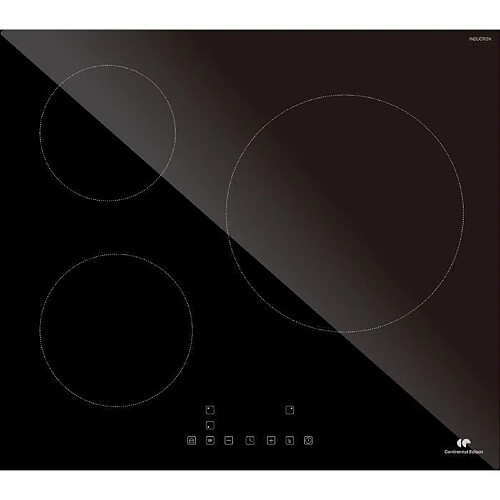 CONTINENTAL EDISON Plaque à Induction - 3 Zones - 6600W - Noir CETI3B28