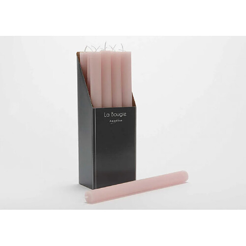 Amadeus Bougie flambeau 25 cm rose (lot de 12)