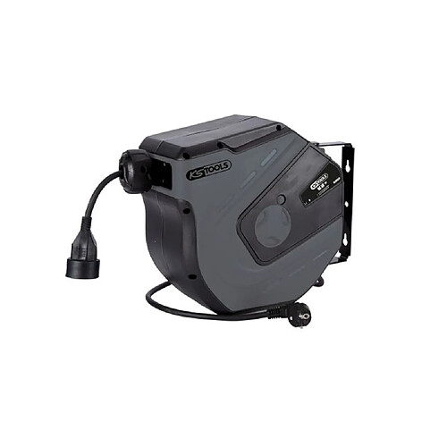 KS TOOLS 150.4318 - Enrouleur mural 15 m 3x2,5 mm² - Gris