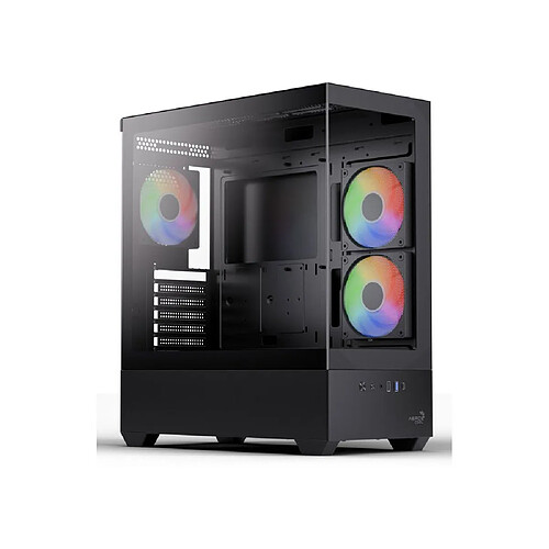 AEROCOOL P500D - Boîtier Mid-Tower ATX - Verre trempé - Noir