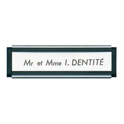 SOCONA FGT-194900 - Plaque d'identité 93 x 26 mm - Noir/Argent