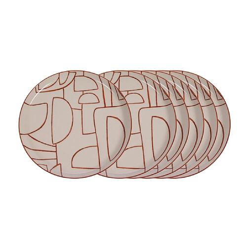Amadeus Assiette plate Ambre 26 cm (lot de 6)