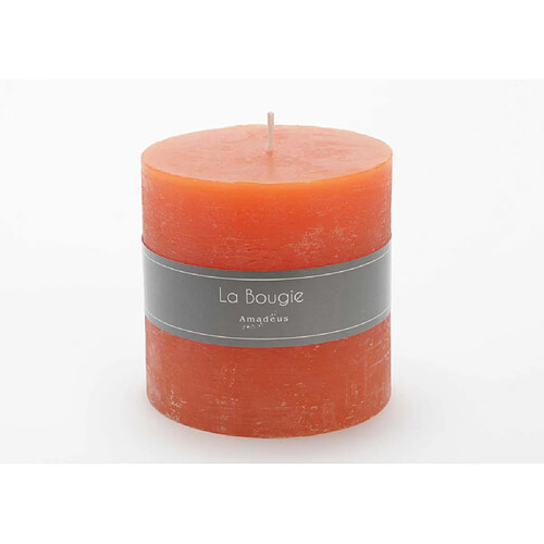 Amadeus Bougie grand cylindre orange 10 X 10 cm (lot de 6)