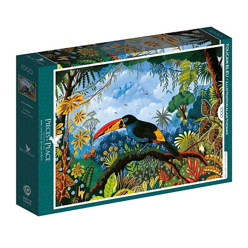 Pieces & Peace Toucan Bleu - Puzzle 1000 pièces - Alain Thomas