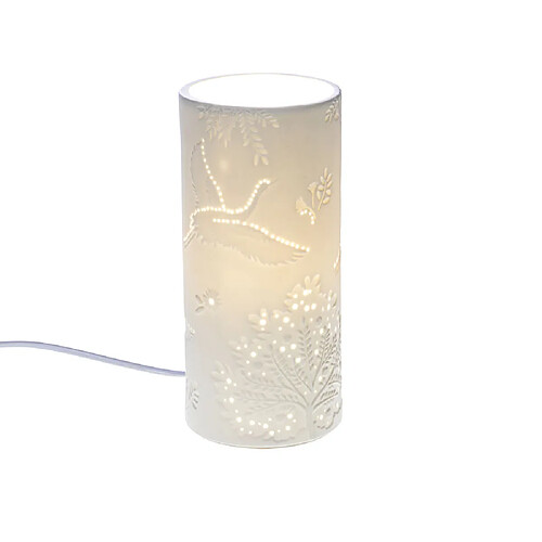 Amadeus Lampe tube Aurore en porcelaine - Blanc