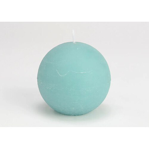 Amadeus Bougie grande sphère 8 cm bleu azur (lot de 6)