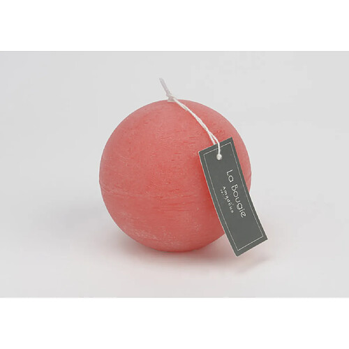 Amadeus Bougie grande Sphère 8 cm corail (lot de 6)
