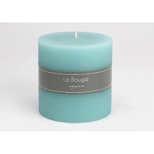 Amadeus Bougie gros cylindre 10 X 10 cm bleu azur (lot de 6)