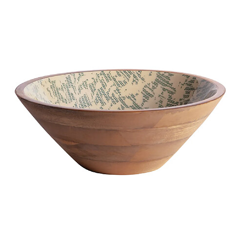 Table Passion Saladier Léa Vert en manguier 30 cm