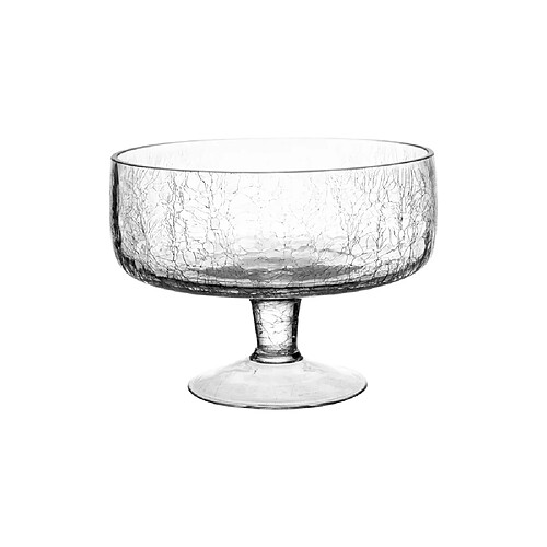 Table Passion Coupe sur pied en verre craquelé Noa diamètre 19.5 cm