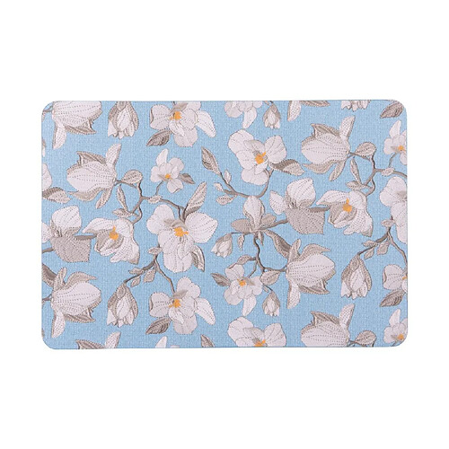 Table Passion Set de table Magnolias rectangulaire bleu 44.5x33 cm (lot de 2)