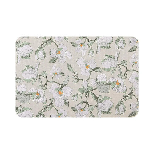 Table Passion Set de table Magnolias rectangulaire vert 44.5x33 cm (lot de 2)