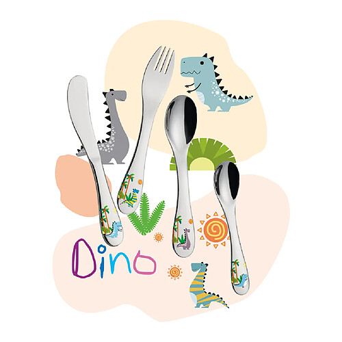 Cilio Couverts enfants Dino 4 pièces